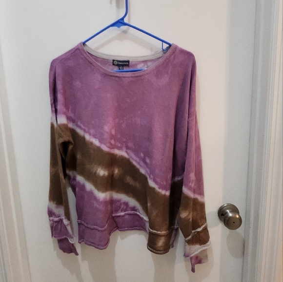 Democracy  tight knit tie dye sweater boho, laggenlook,  beachy,  lounge… - Picture 16 of 16